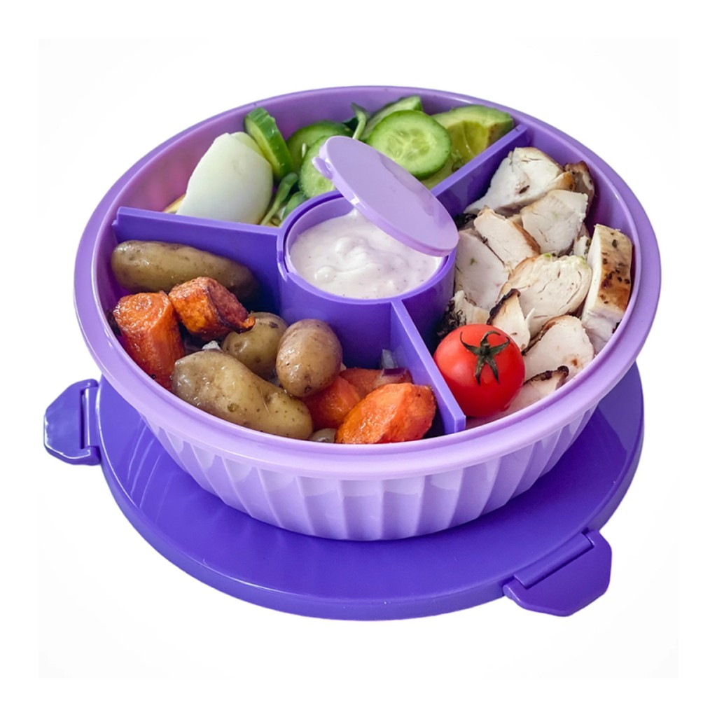 Yumbox Poke Bowl madkasse med skillevæg - Maui Purple