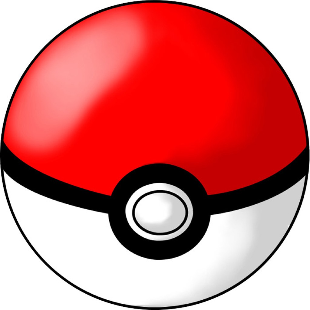 Pokemon rundt kageprint / sukkerprint - Pokeball