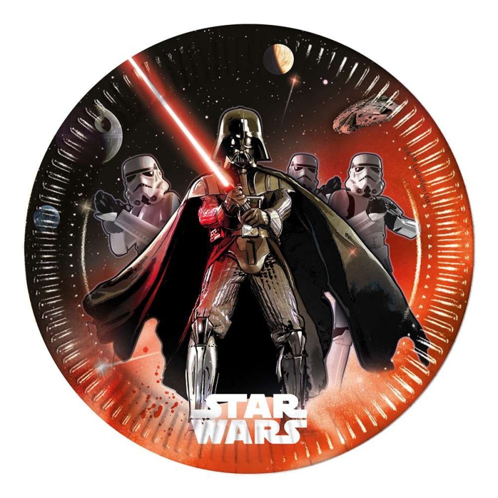 Star Wars paptallerkner - 8 stk.