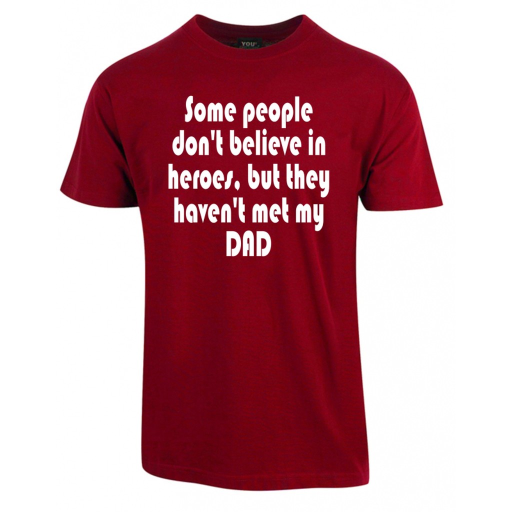 Heroes fars dag t-shirt - Vinrød