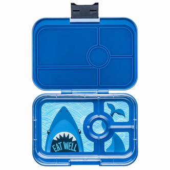 Yumbox Madkasse med 4 rum - Monte Carlo Blue Shark