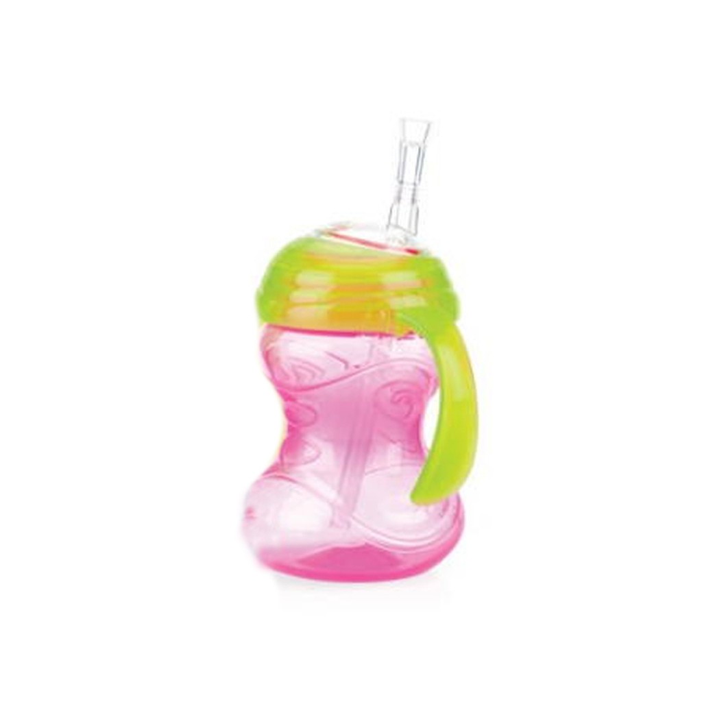 Nuby Flex Straw tudkop - Pink/grøn