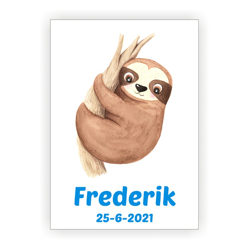 Plakat med navn - Dovendyr