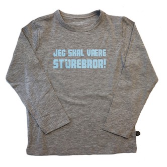 Storebror t-shirt fra Minymo - Jeg skal være storebror