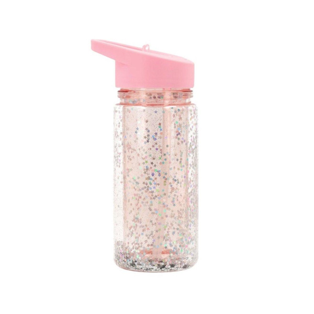 TUTETE Glimmer Drikkedunk  -  Pink med Sugerør (340 ml)  -  2. sortering