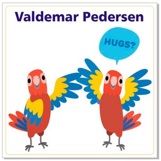 Klistermærke til madkasse - Papegøje