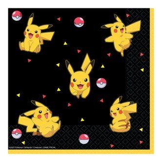 Pokemon servietter med Pikachu - 16 stk.