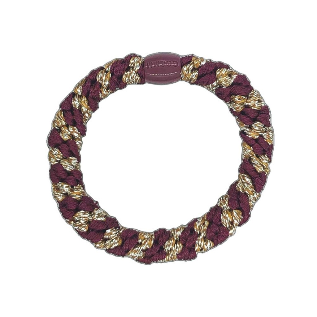 Hårelastik fra By Stær - Multi bordeaux, brown metallic