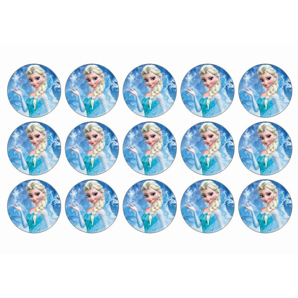 Frozen muffins sukkerprint - Elsa