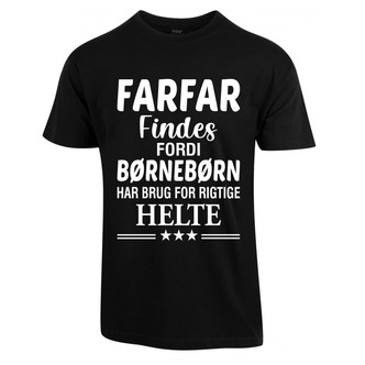 Farfar findes fars dag t-shirt - Sort