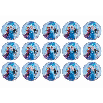 Frozen muffins sukkerprint - Anna og Elsa