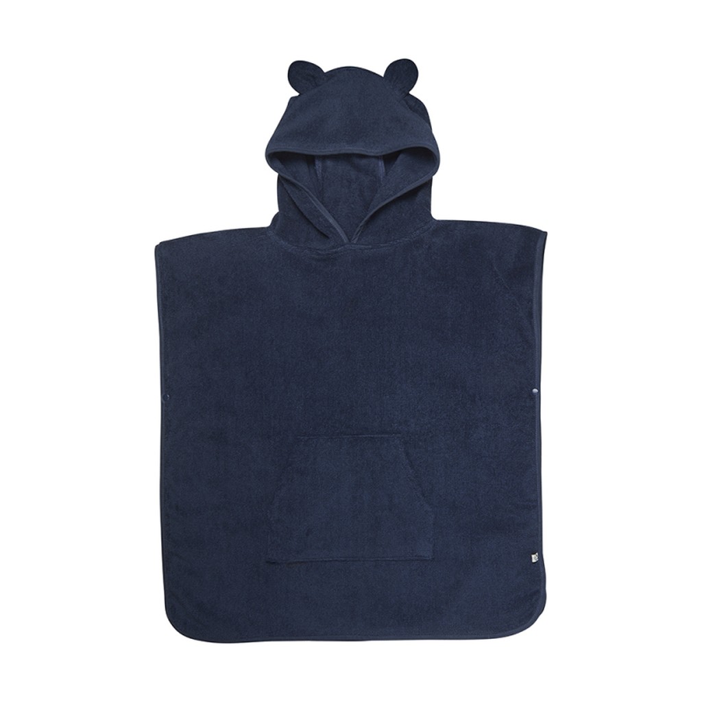 Pippi Økologisk Bath Poncho til børn - Navy