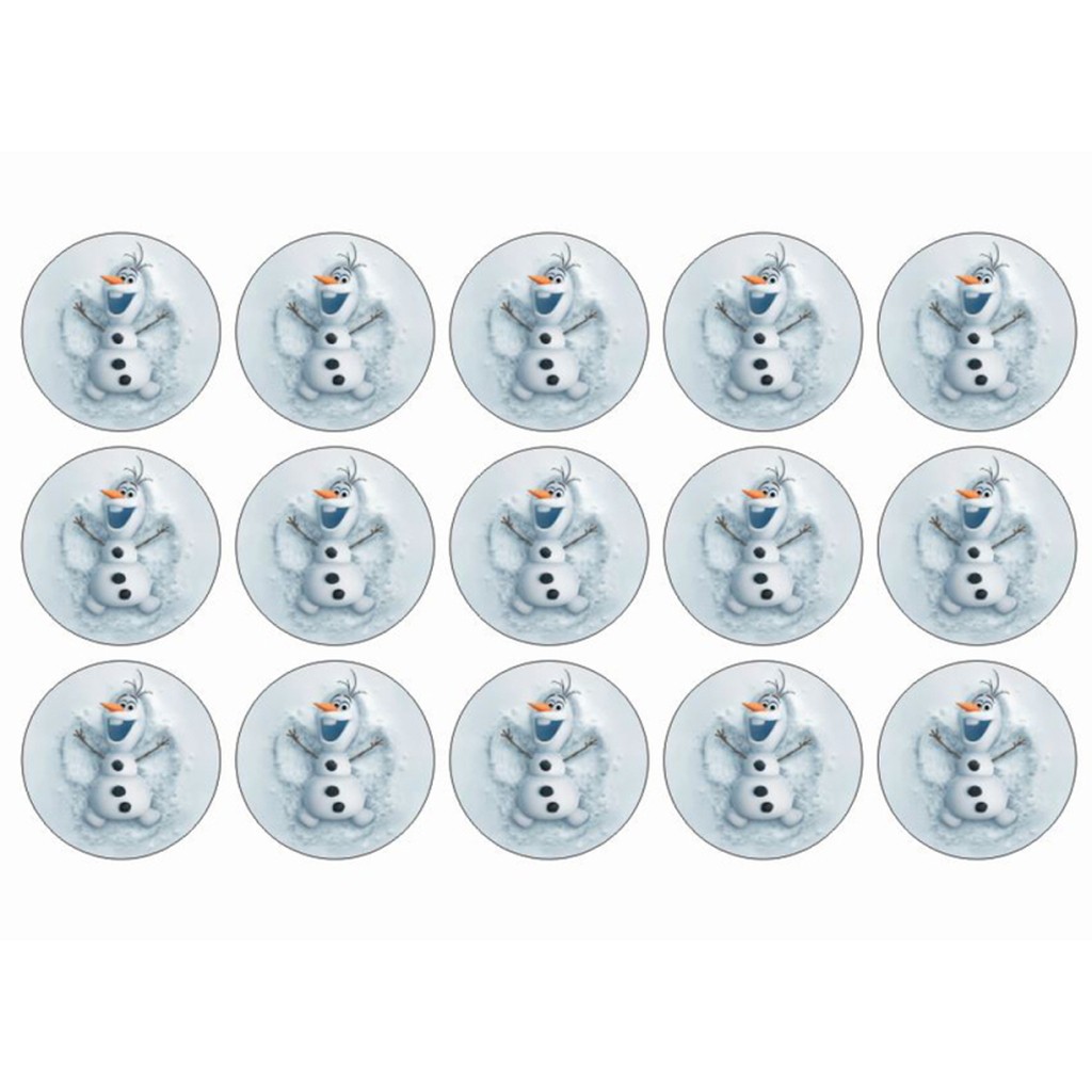Frozen muffins sukkerprint - Olaf i sne