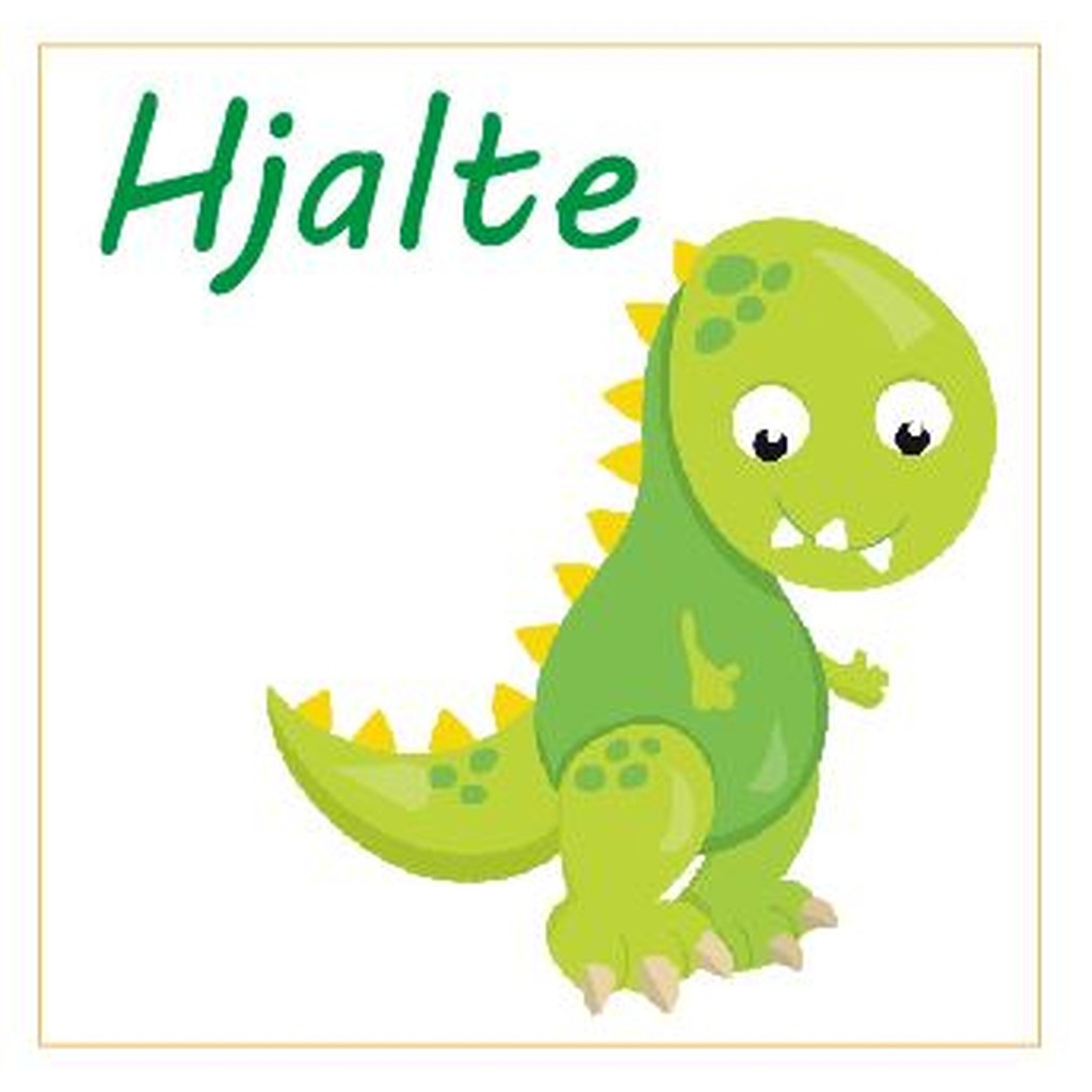 Klistermærke med navn - Dino