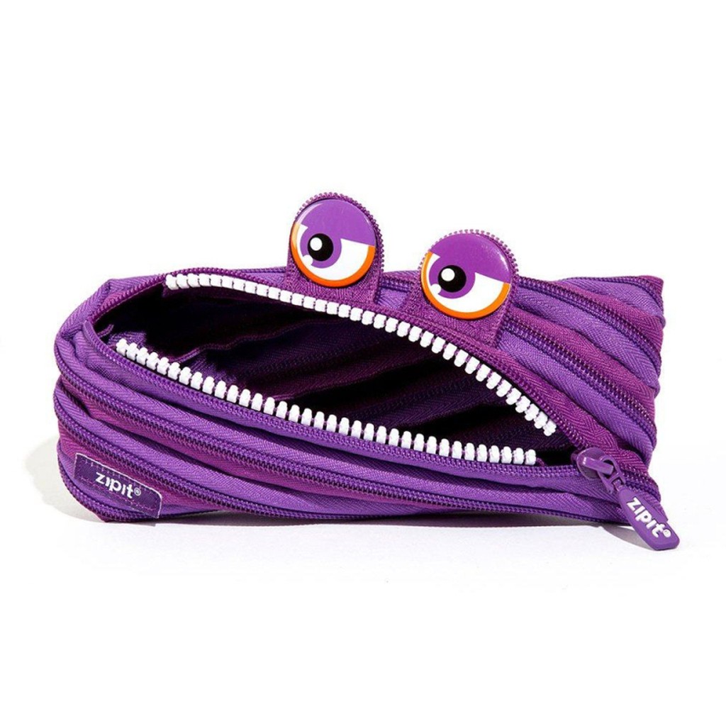 Zipit Monster penalhus - Lilla/hvid