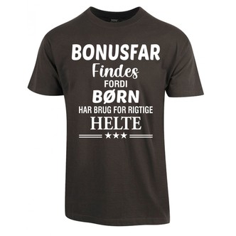 Bonusfar findes fars dag t-shirt - Mørkegrå
