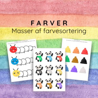 Farver og farvesortering - stor opgavesamling til print-selv