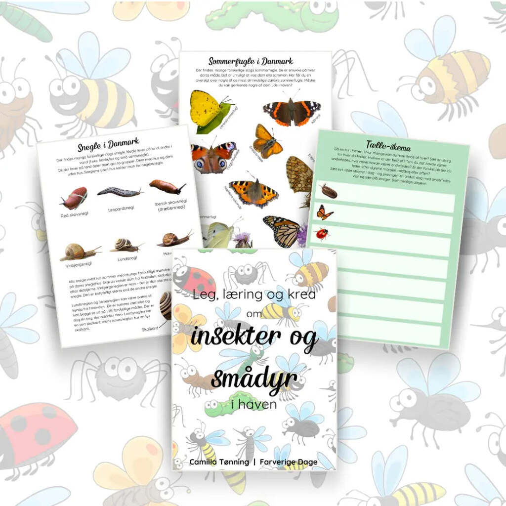 Tema: Insekter og smådyr i haven - Print selv