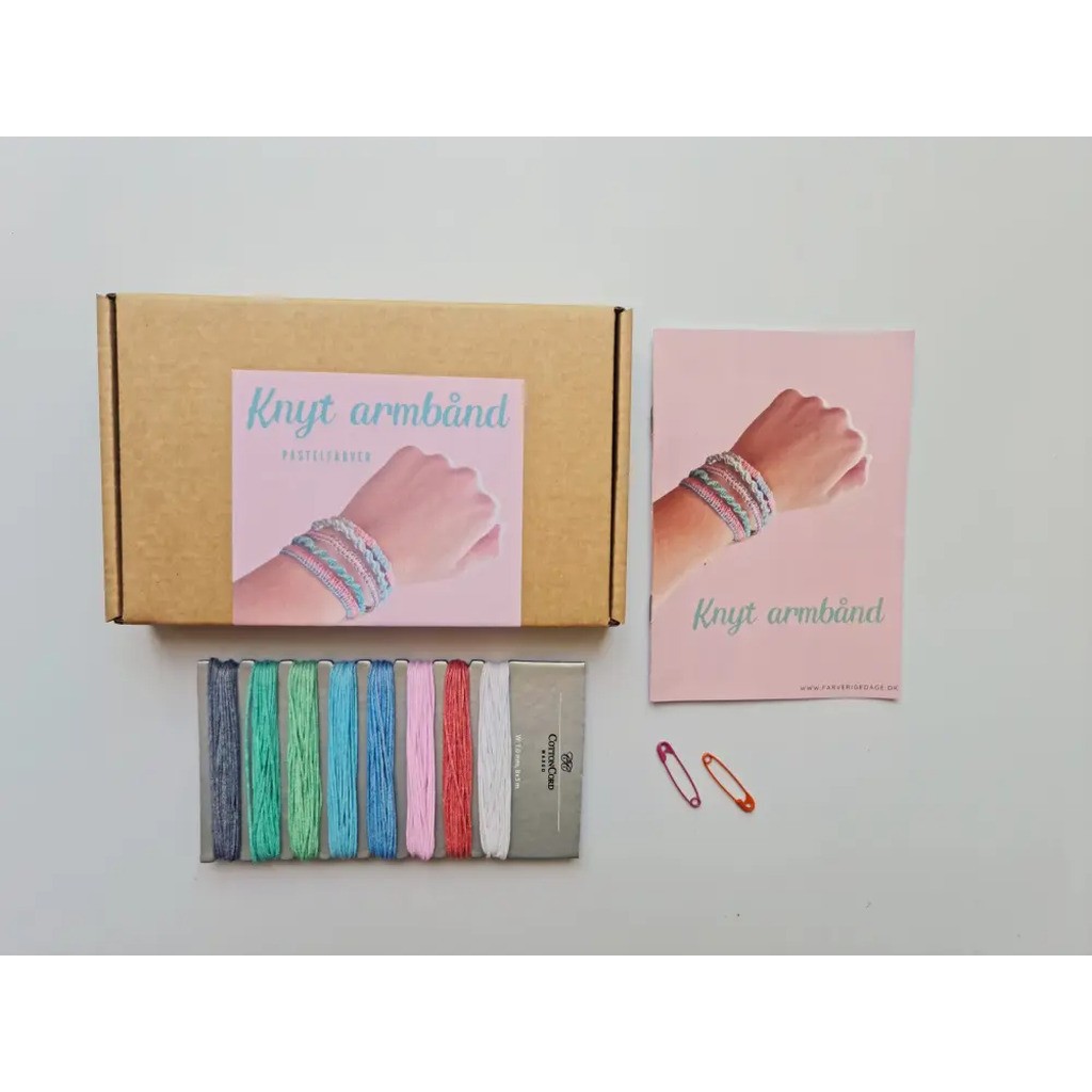 Lær at knytte armbånd - pastelfarver