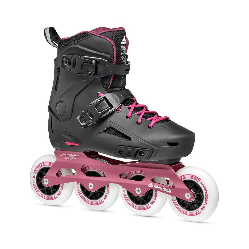 Rollerblade Lightning Freeskates Inline Rulleskøjte til dame 90mm Sort/Sangria