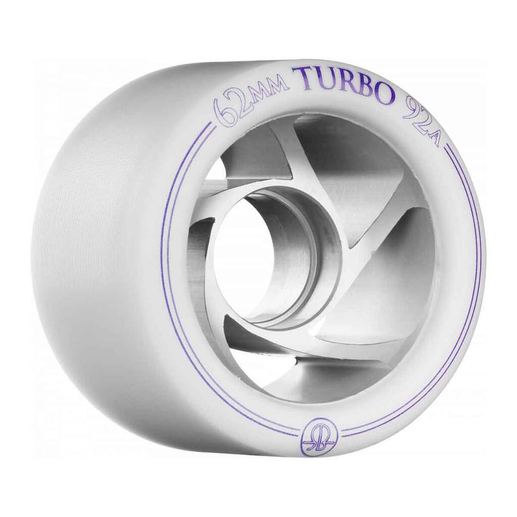 Rollerbones Turbo Wheel Clear Aluminium Hub 62 mm 92A Sort 8pk