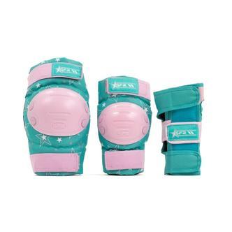 SFR Star Triple Beskyttelsessæt Pink/Grøn S