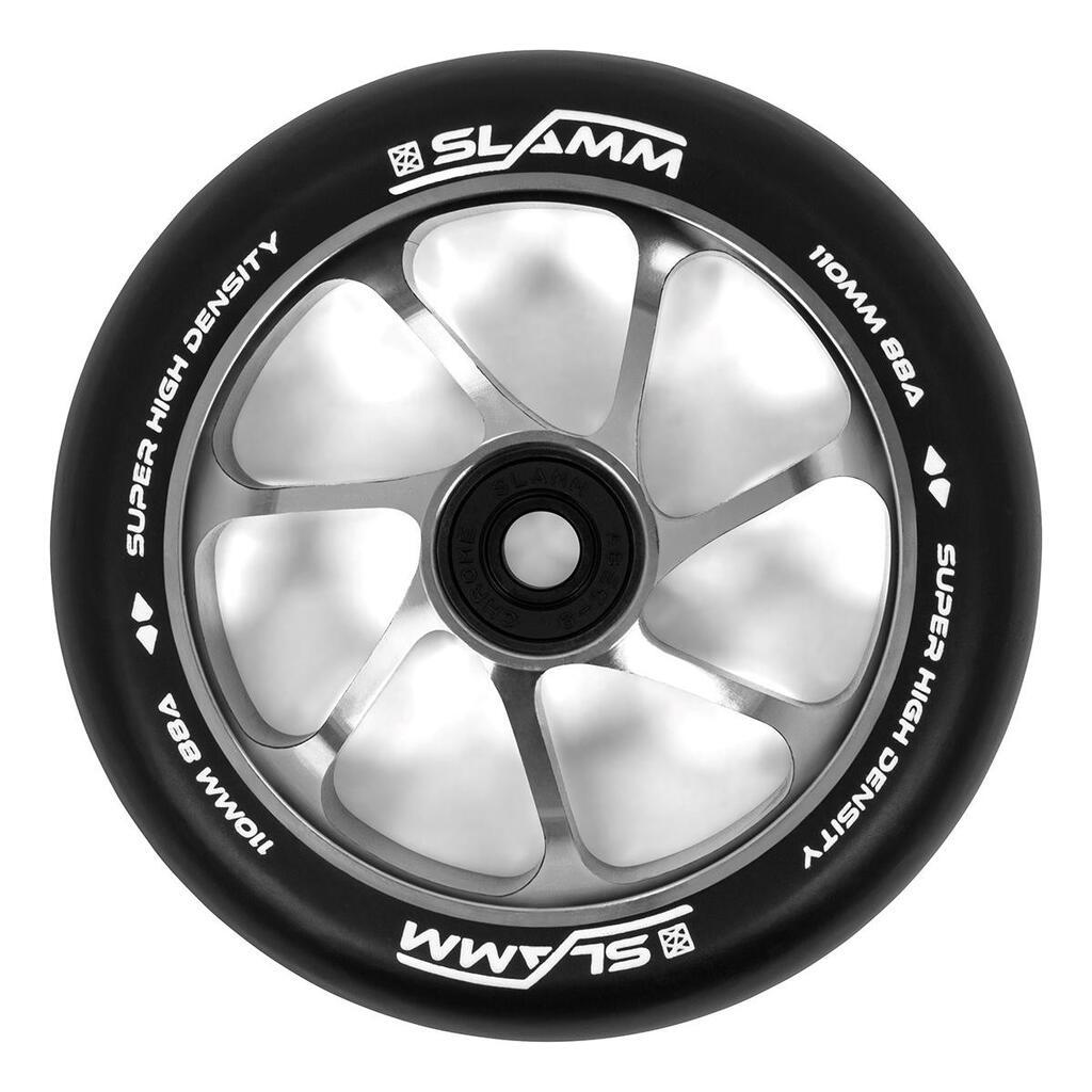 Slamm 110MM Team Hjul Sort/Sølv 1 stk.