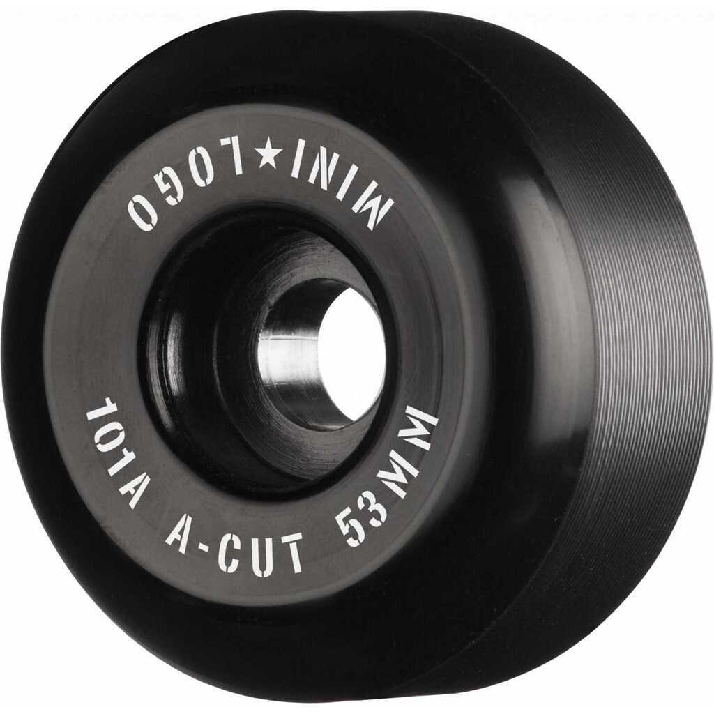 Mini Logo Skateboard Hjul A-cut 53mm 101A Sort 4-pak