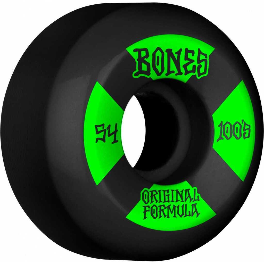 Bones Wheels OG Formula Skateboard Hjul 100 54mm V5 Sidecut 4pk Sort