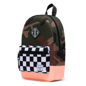 Herschel Heritage Rygsæk Youth Woodland Camo Sort/Hvid Check 9L