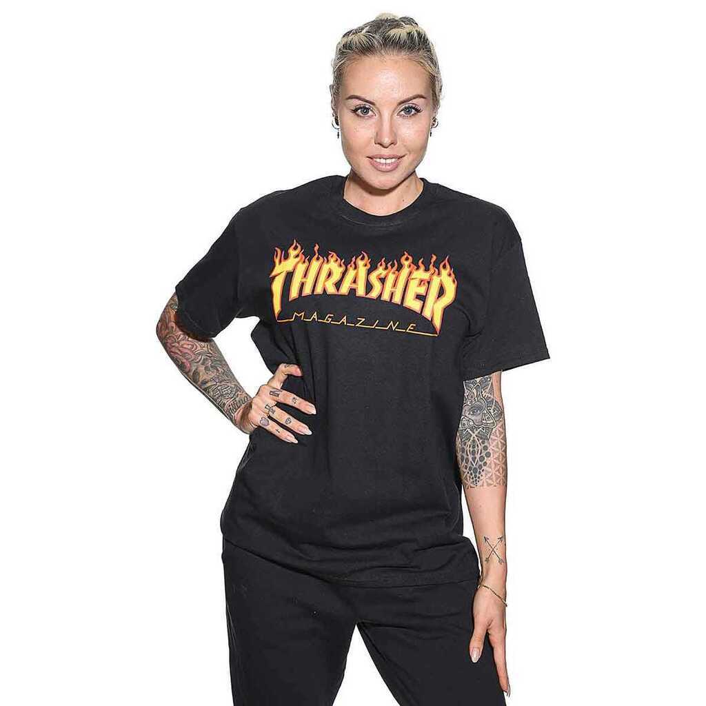 Thrasher Flame Short Sleeve T-Shirt Black