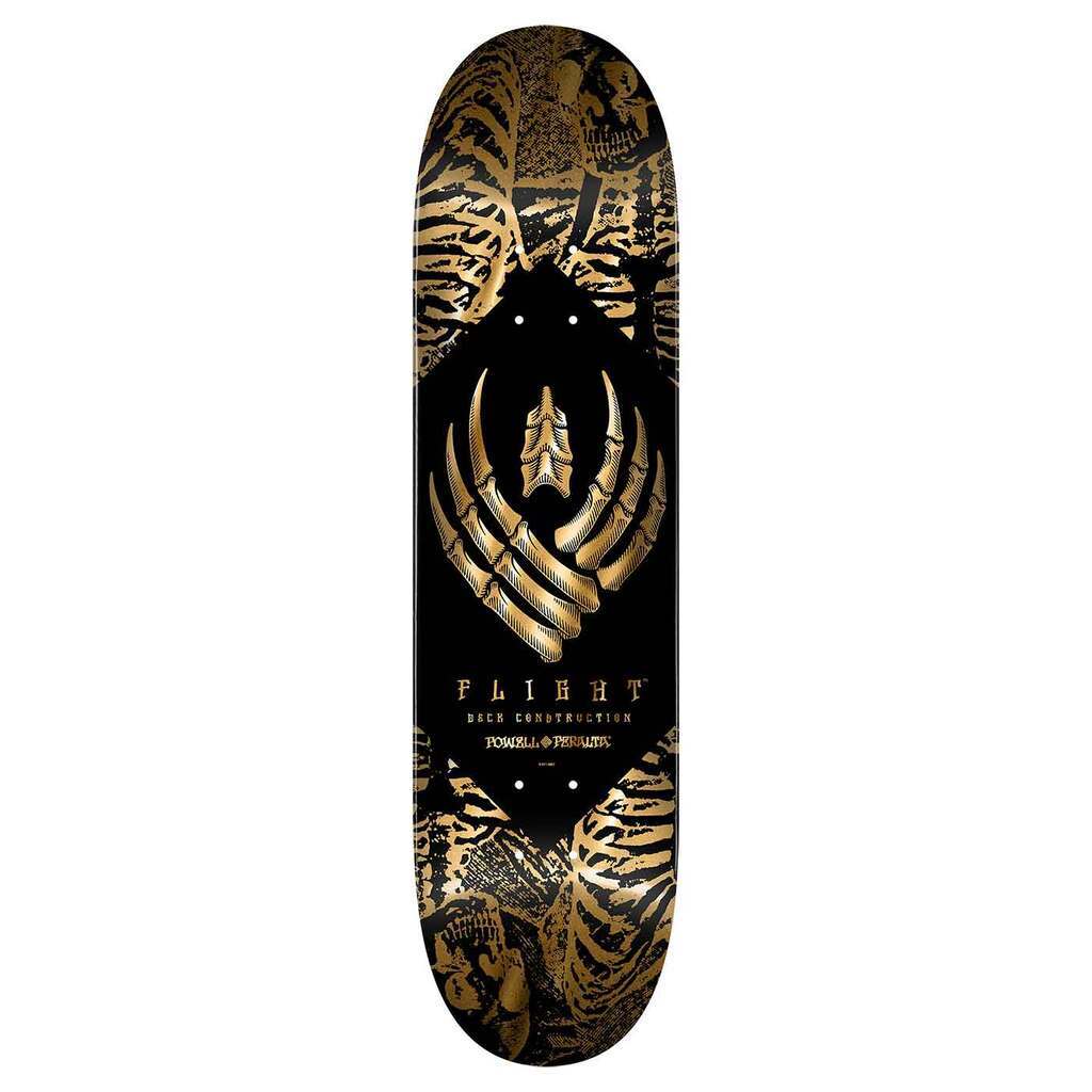 Powell Peralta Skeleton Gold Foil Flight Deck 8.63 X 32.2