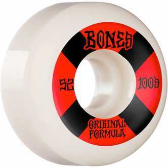 Bones Wheels OG Formula Skateboard Hjul 100 52 mm V5 Sidecut 4pk White