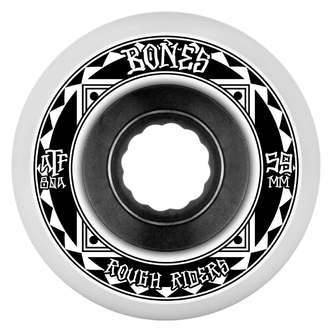 Powell Peralta ATF Rough Rider Skateboard Wheels Runners 59mm x 44mm 80A 4pk White
