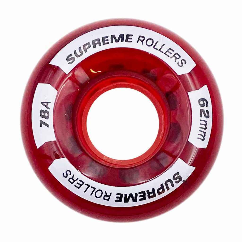 Supreme Rollers Side By Side Hjul 62mm/78A Rød 4 Pak