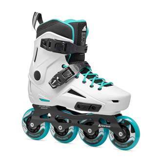 Rollerblade Lightning Freeskates Inline Rulleskøjte til dame 80mm Hvid/Aqua
