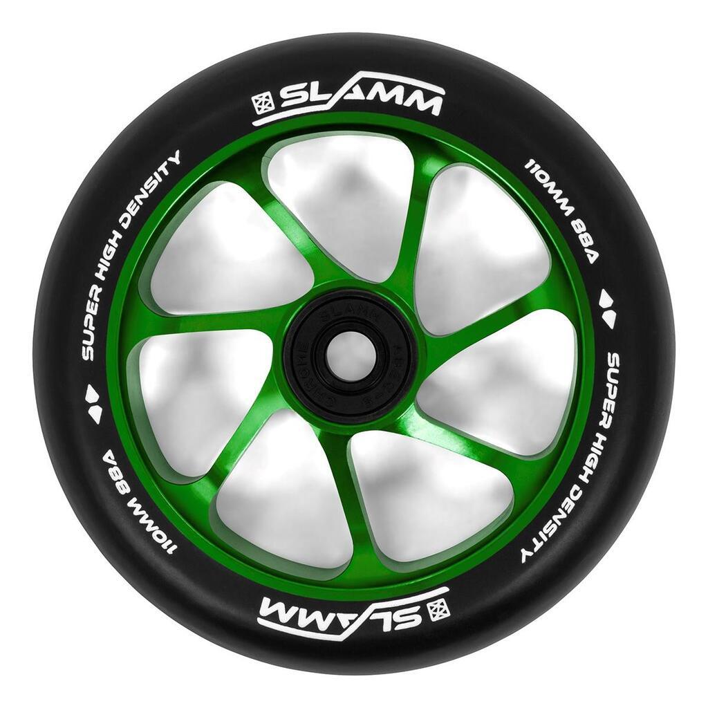 Slamm 110MM Team Hjul Sort/Grøn 1 stk.