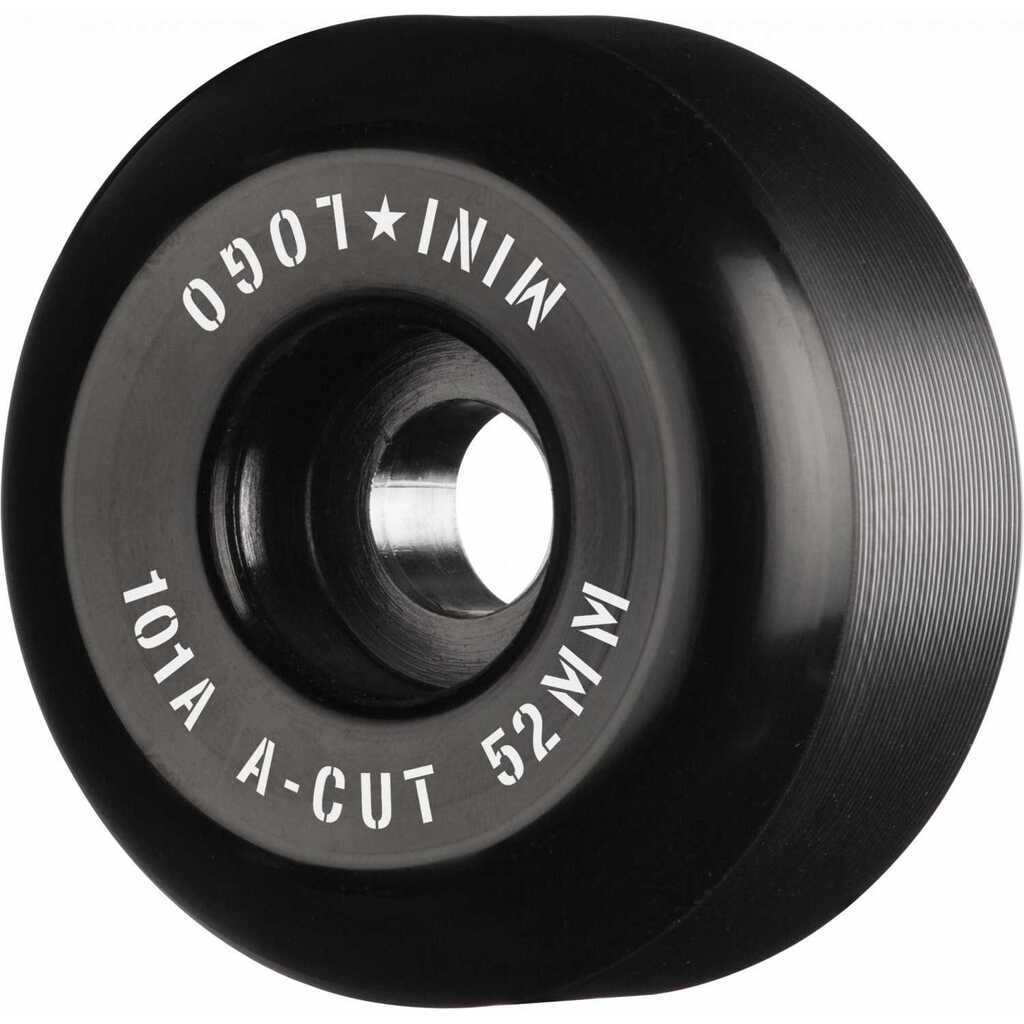 Mini Logo Skateboard Hjul A-cut "2" 52mm 101A Sort 4-pak