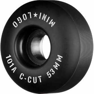 Mini Logo Skateboard Hjul C-cut 53mm 101A Black 4-pak