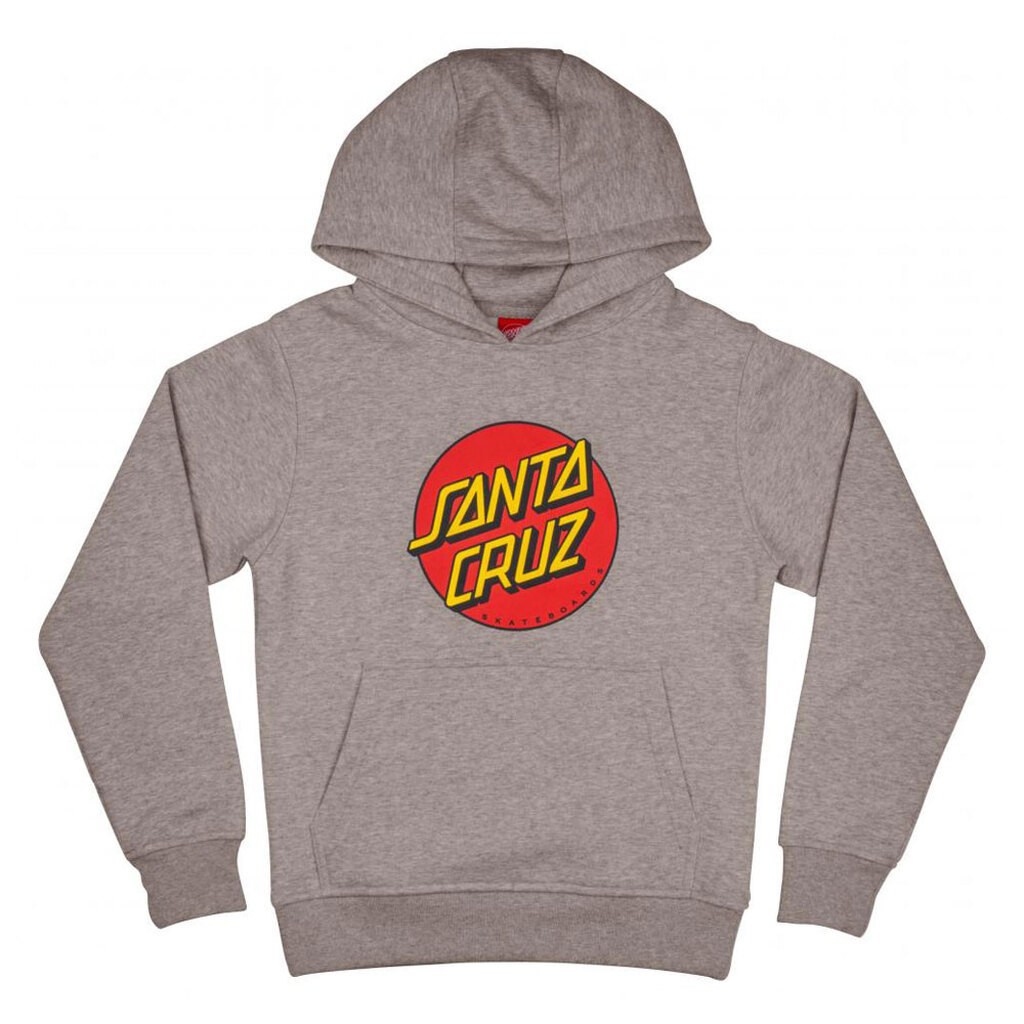 Santa Cruz Youth Classic Dot Hættetrøje 8020 Heather Grey