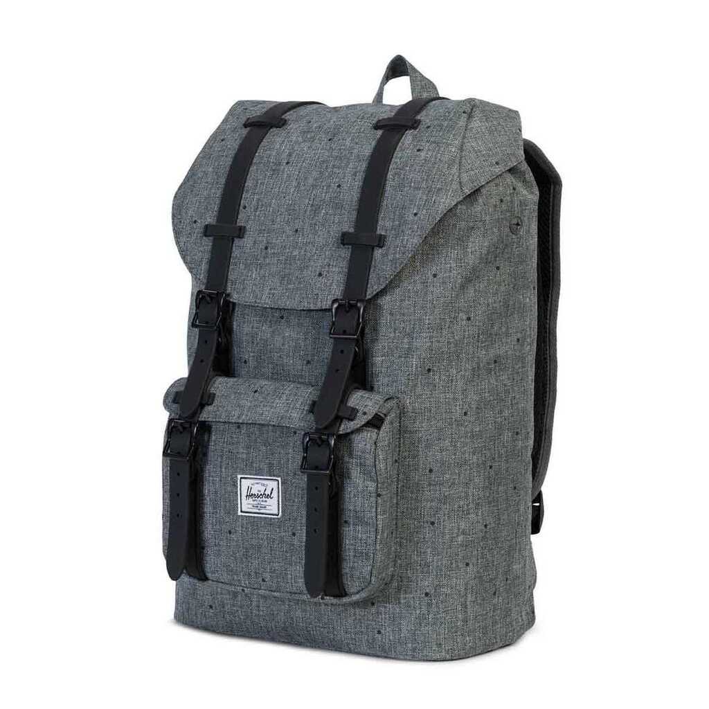 Herschel Little America Rygsæk Scattered Raven Crosshatch Sort Rubber 17L