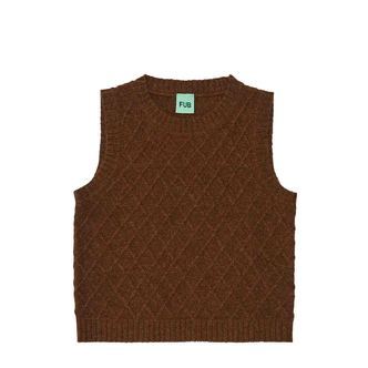 FUB | Vest lambswool, brun