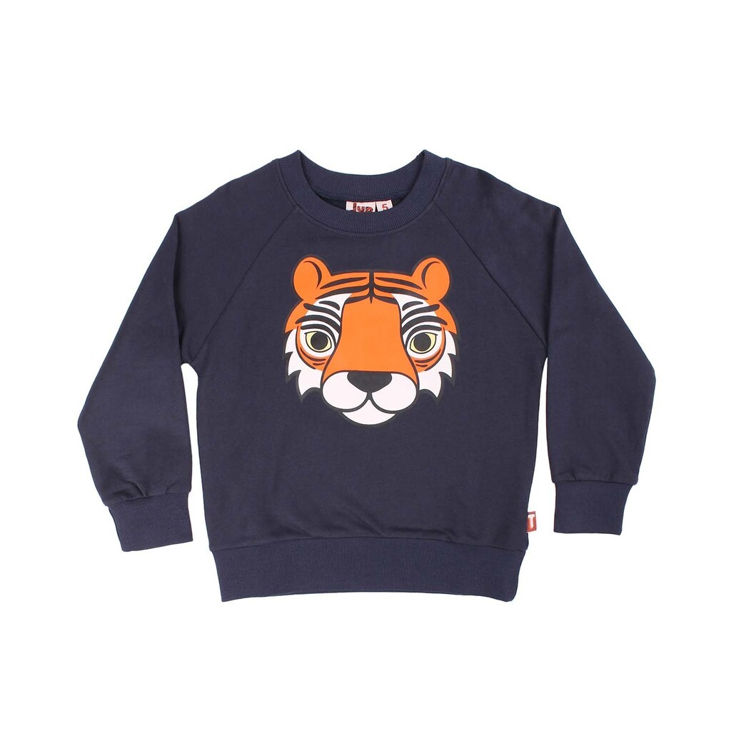 DYR | Sweat med tiger, mørkeblå