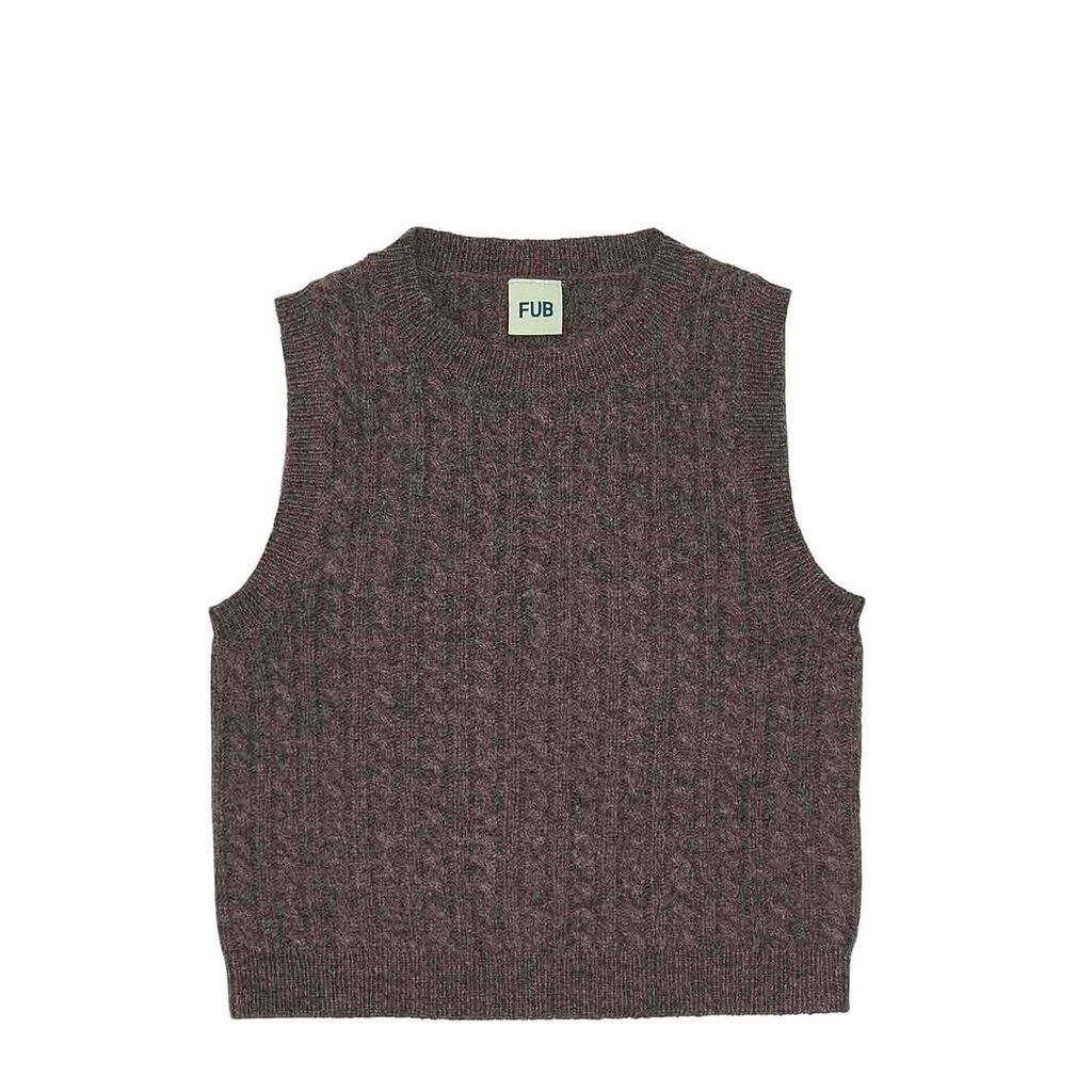 FUB | Uld vest, brun