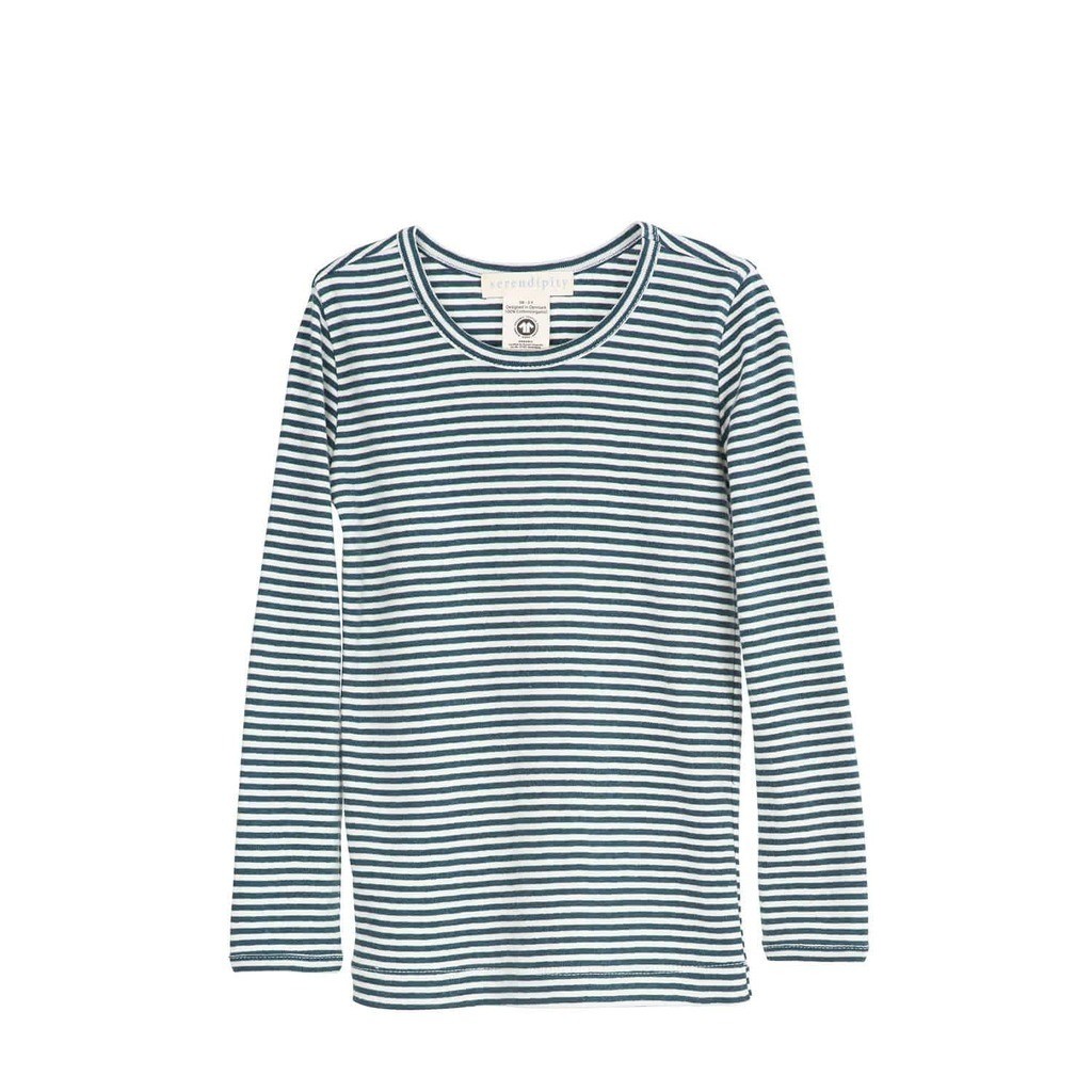 Serendipity | Slim tee stripe, atlantic/offwhite