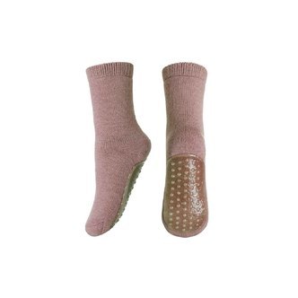 mp Denmark | Uld strømper med skridsikkerbund, rosa