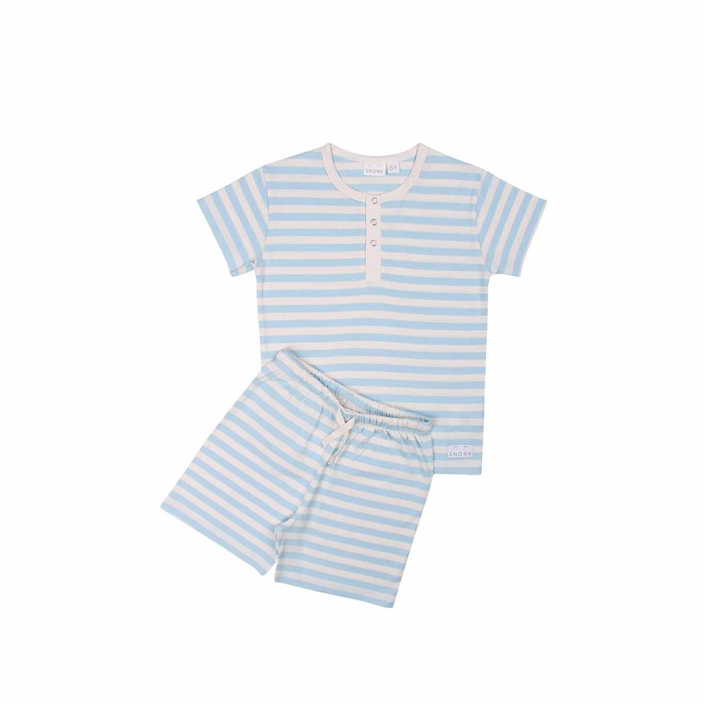 SNORK | Pyjamas, lyseblå med striber