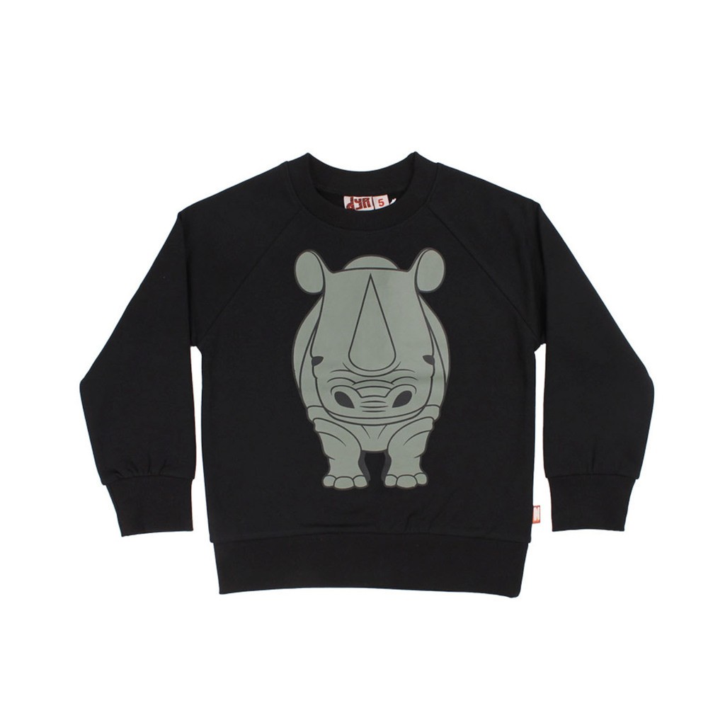 DYR | Sweat med næsehorn, sort