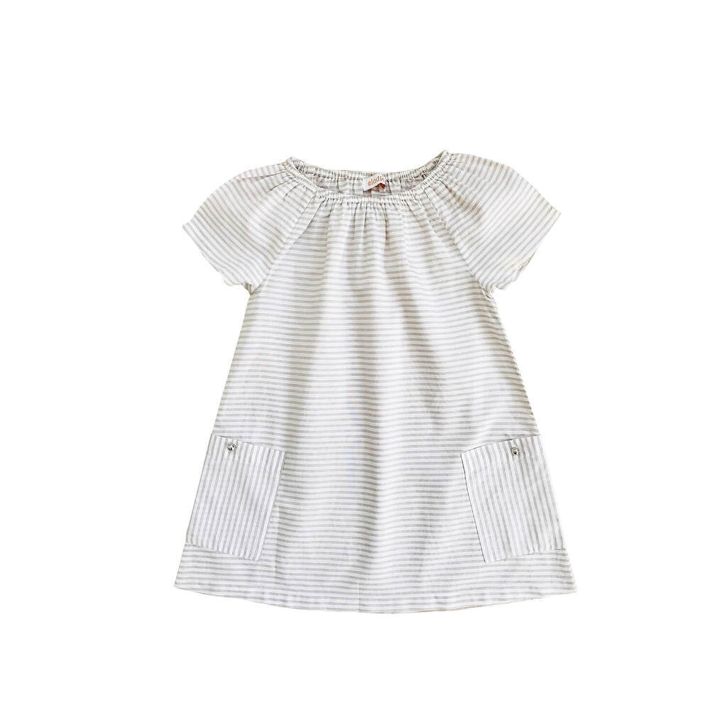Elodiee | Kjole Ella stripe, rose/silver