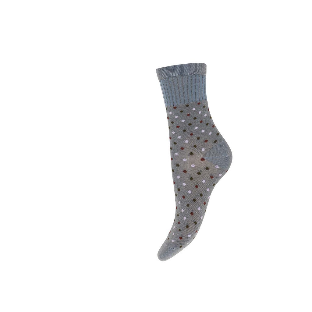 mp Denmark - Ankelstrømpe lyseblå, prikker